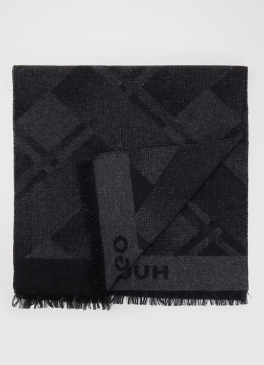 HUGO Sjaal met print 180 x 45 cm