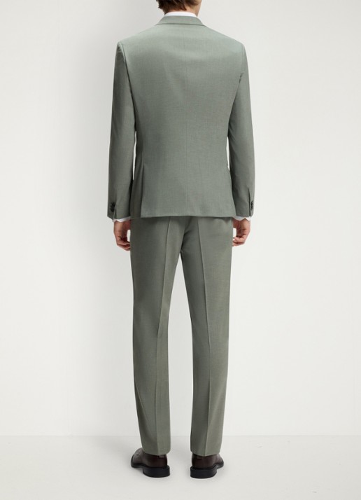 HUGO Slim fit 2-delig pak in wolblend - achterkant 3 lindegroen