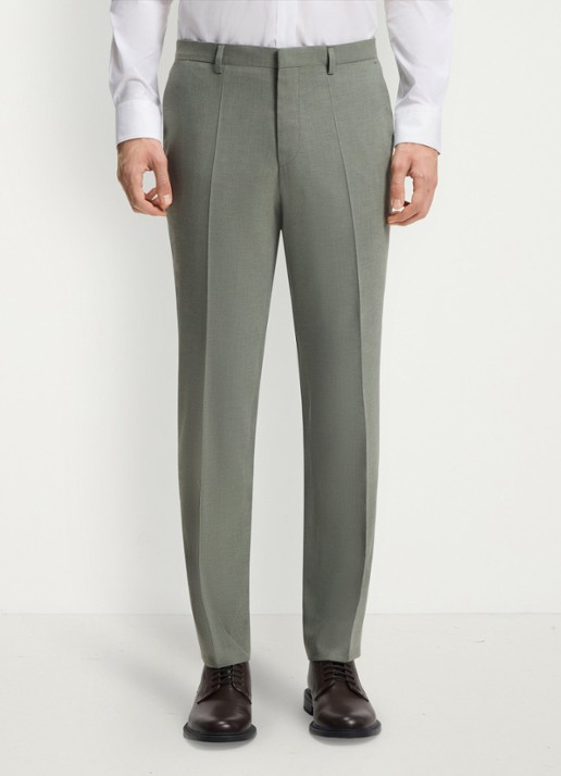HUGO Slim fit 2-delig pak in wolblend - detail 7 lindegroen