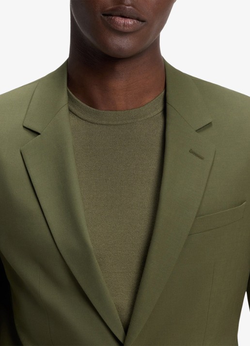 HUGO Slim fit 2-delig pak in wolblend - detail 4 open green-388 / groen