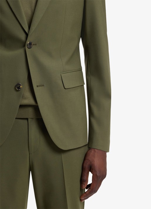 HUGO Slim fit 2-delig pak in wolblend - detail 5 open green-388 / groen