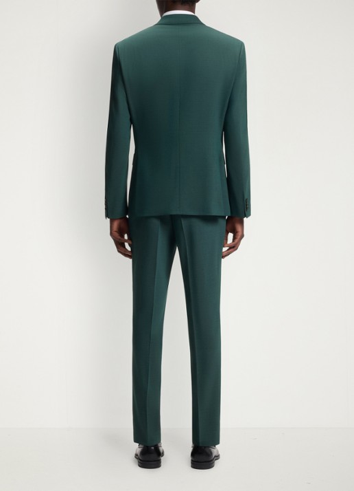 HUGO Slim fit 2-delig pak in wolblend - achterkant 6 groen