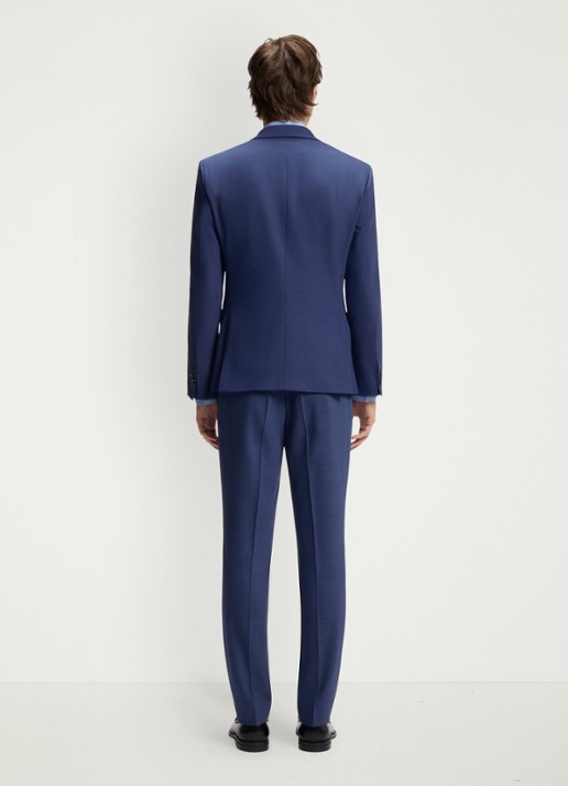 HUGO Slim fit 2-delig pak in wolblend - achterkant 3 donkerblauw
