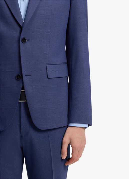 HUGO Slim fit 2-delig pak in wolblend - detail 6 donkerblauw