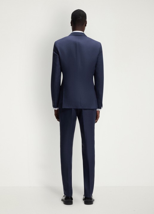 HUGO Slim fit 2-delig pak van linnen - achterkant 6 donkerblauw