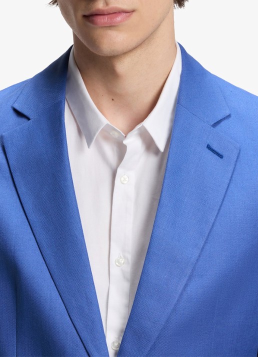 HUGO Slim fit 2-delig pak van linnen - detail 5 staalblauw