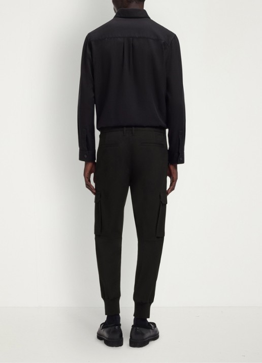 HUGO Slim-fit broek met cargozakken - achterkant 4 zwart
