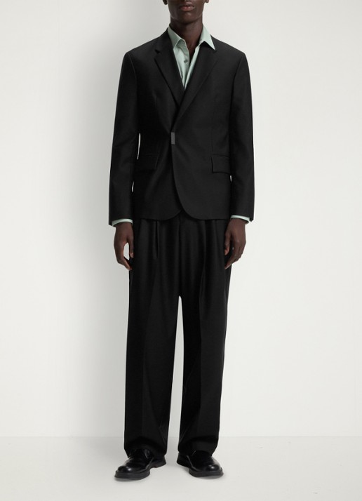 HUGO Slim fit colbert met steekzakken - voorkant 5 zwart