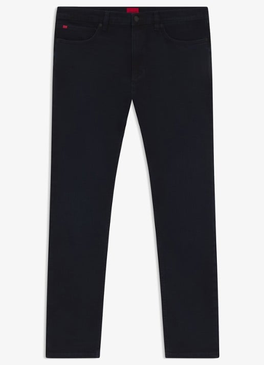 HUGO Slim fit jeans met donkere wassing - voorkant 2 indigo