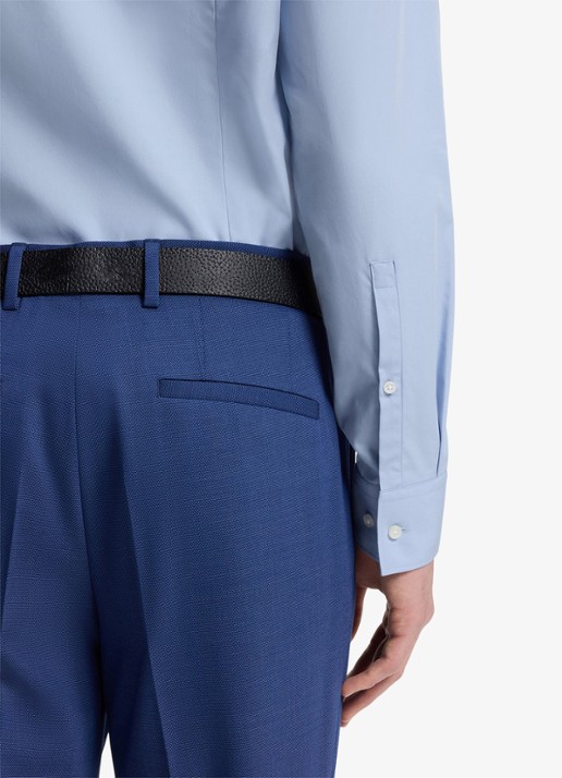 HUGO Slim-fit overhemd van katoen met gespreide kraag - detail 4 lichtblauw