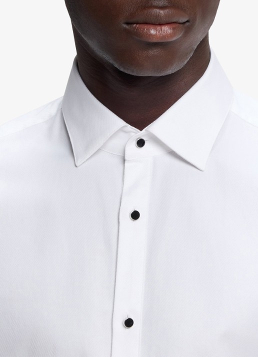 HUGO Slim fit overhemd van katoen - detail 5 wit