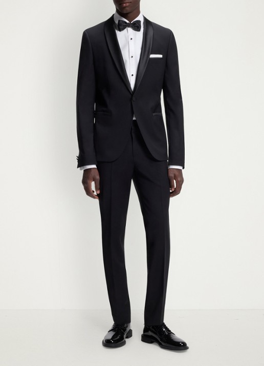 HUGO Slim fit overhemd van katoen - voorkant 2 wit