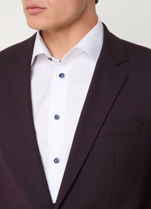 HUGO Slim-fit pak van een wolmix met hoogwaardige stretch - detail 9 aubergine