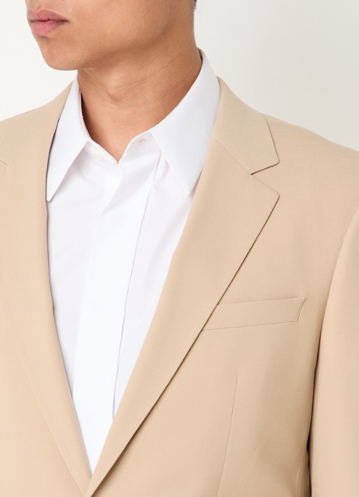 HUGO Slim-fit pak van een wolmix met hoogwaardige stretch - detail 9 beige
