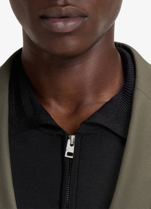 HUGO Slim-fit pak van een wolmix met hoogwaardige stretch - detail 3 groen