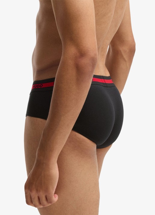 HUGO Slip met logoband in 3-pack - detail 2 zwart