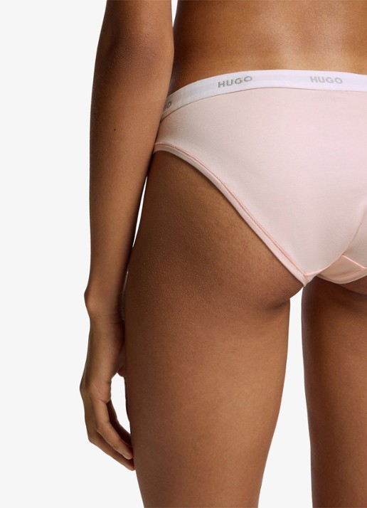 HUGO Slip met logoband - detail 4 lichtroze