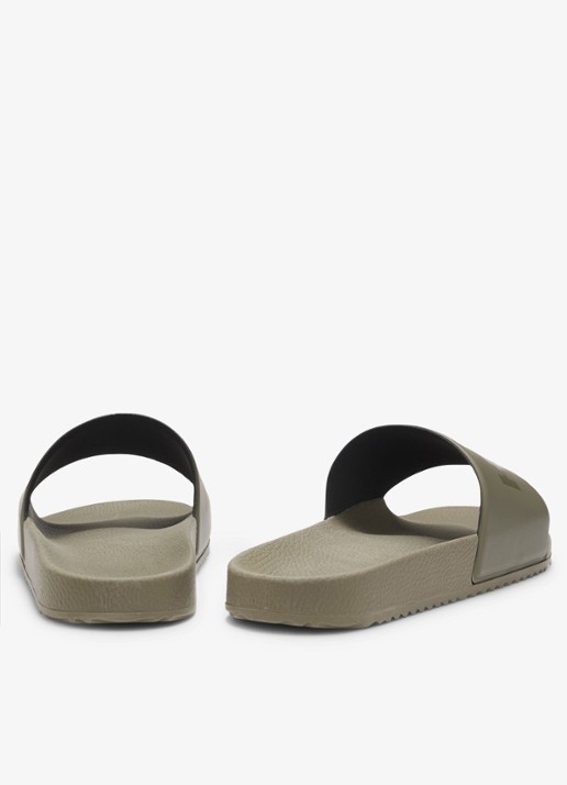 HUGO Slipper met logo - achterkant 5 bronsgroen