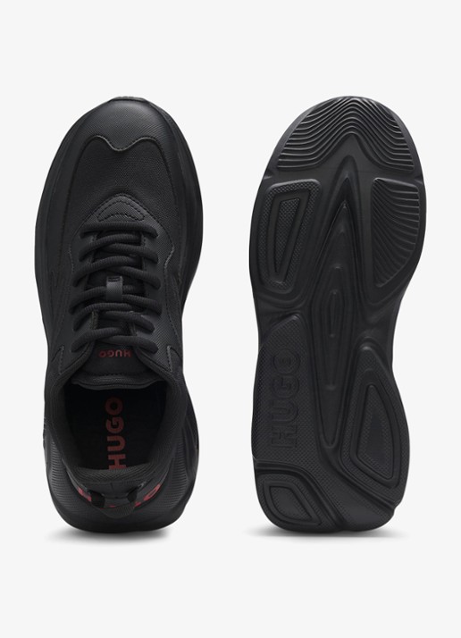 HUGO Sneaker met logo - detail 2 zwart