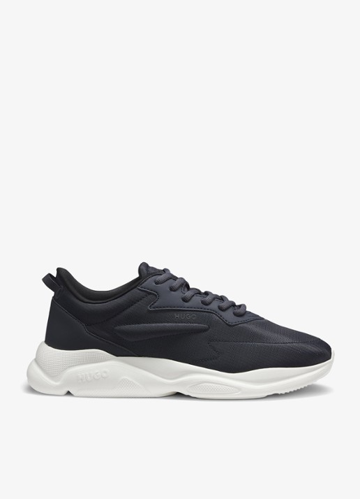 HUGO Sneaker met logo - detail 4 donkerblauw