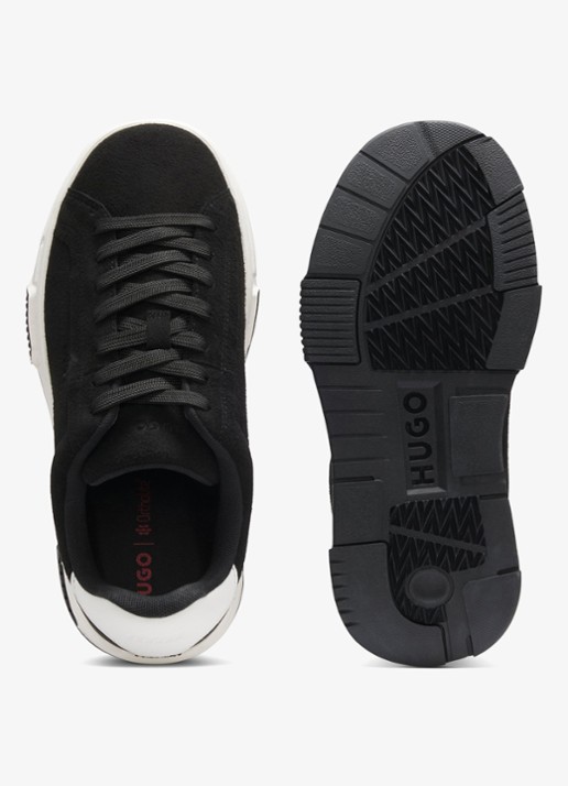 HUGO Sneaker met logo - achterkant 3 antraciet