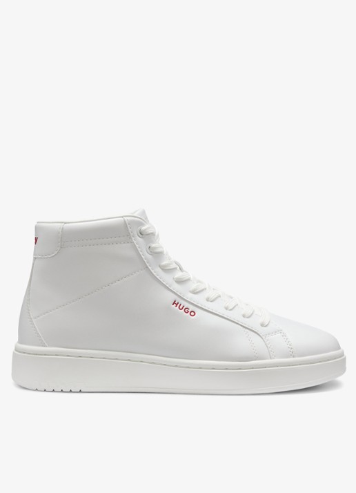 HUGO Sneaker met logo - voorkant 4 wit