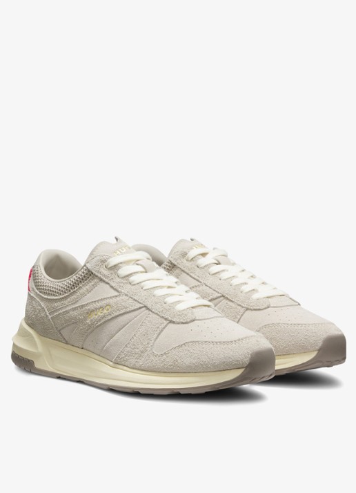HUGO Sneaker met logo - detail 3 beige