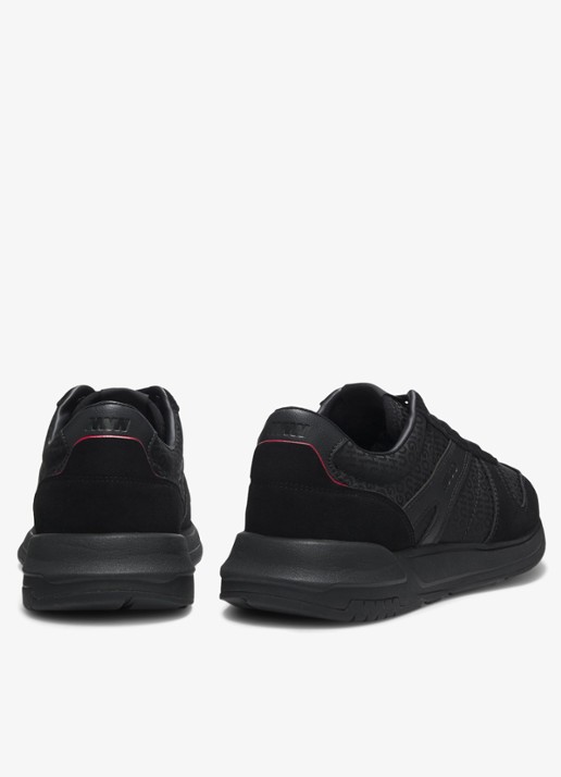 HUGO Sneaker met logo - achterkant zwart