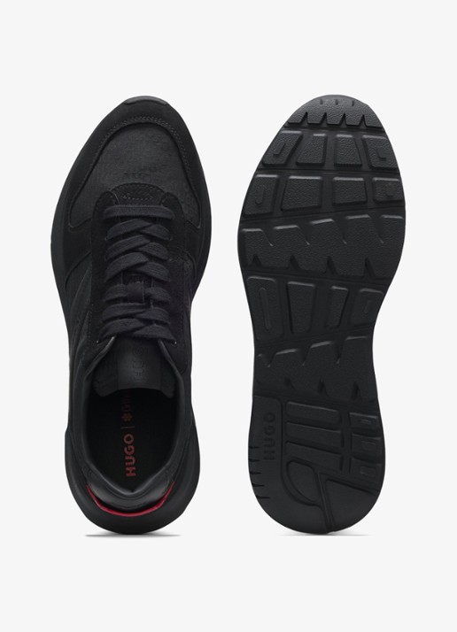HUGO Sneaker met logo - detail 3 zwart
