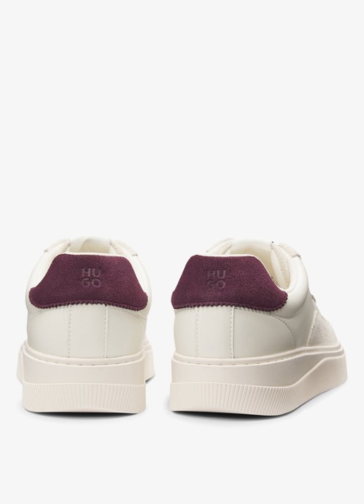 HUGO Sneaker met suède details   - detail 3 beige