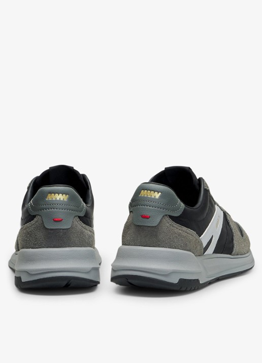 HUGO Sneaker met suède details - detail 5 open grey-061 / grijs