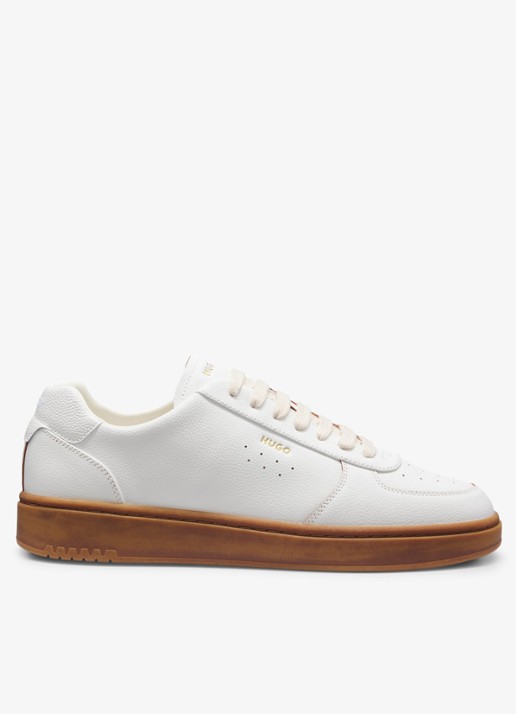 HUGO Sneaker van leer met logo
