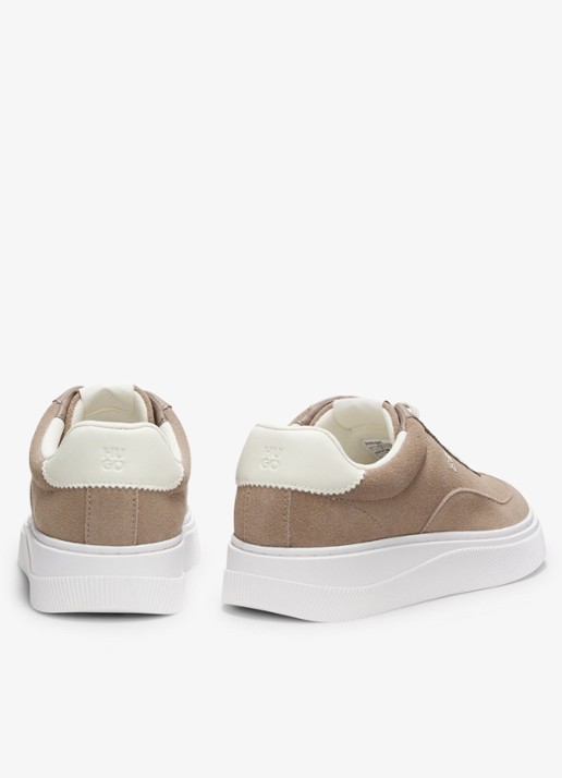 HUGO Sneaker van suède - detail 4 beige