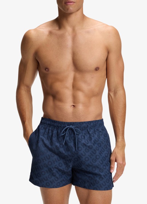 HUGO Sneldrogende zwemshort met logoprint