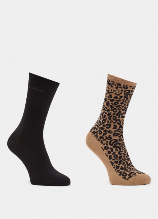 HUGO Sokken in katoenblend met print in 2-pack