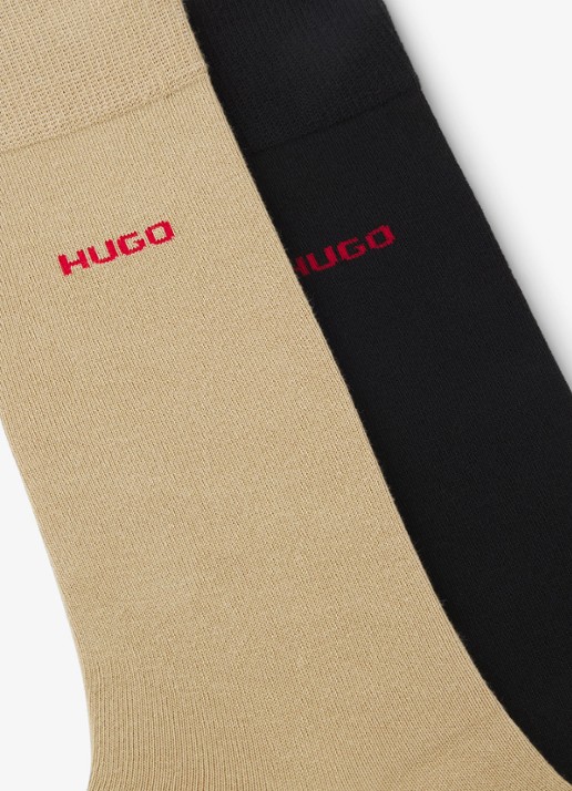 HUGO Sokken met logo in 2-pack - detail medium beige-269 / beige