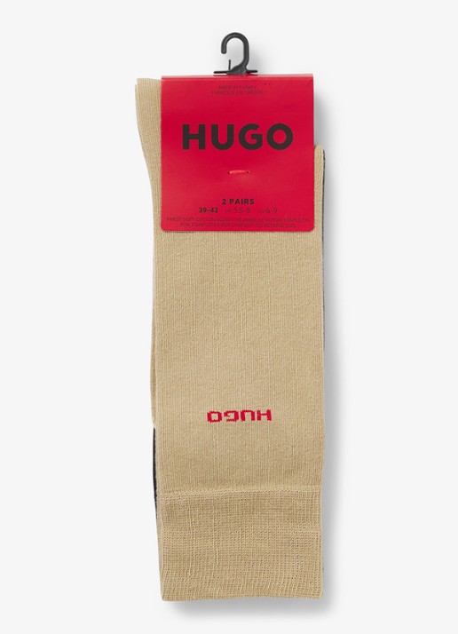 HUGO Sokken met logo in 2-pack - detail 2 medium beige-269 / beige