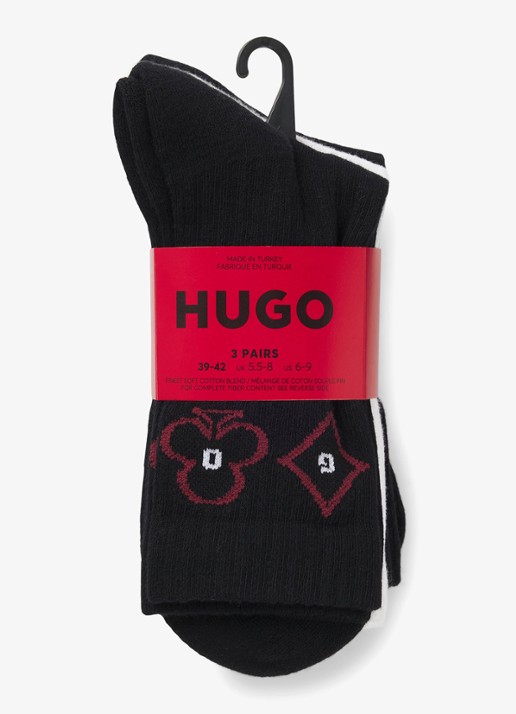 HUGO Sokken met logodessin in 3-pack - detail 3 zwart