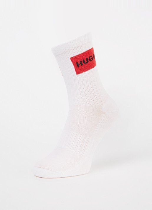 HUGO Sportsokken met logo in 2-pack - detail 3 wit