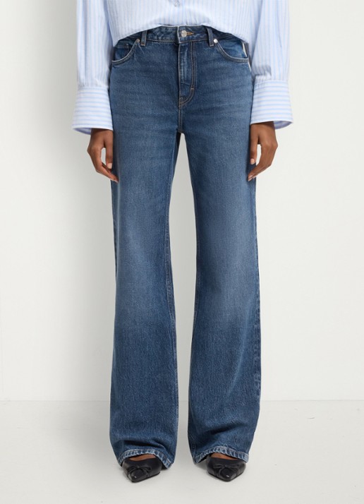 HUGO Straight fit jeans met medium wassing