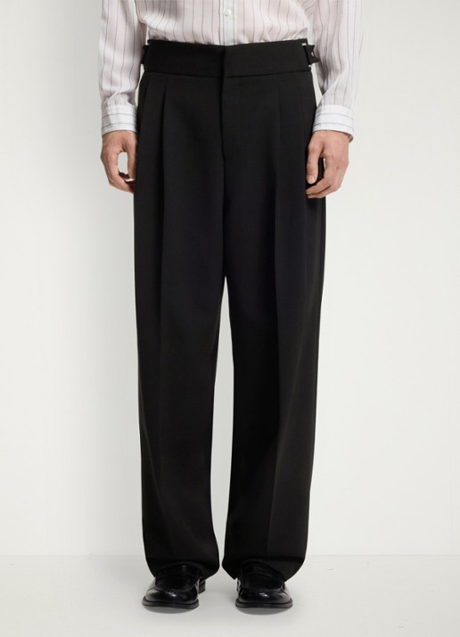 HUGO Straight fit pantalon met steekzakken - detail black-001 / zwart