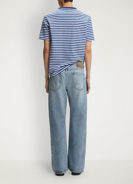 HUGO Straight leg jeans met steekzakken - achterkant 6 denim