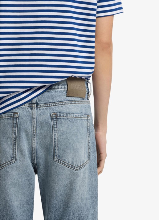 HUGO Straight leg jeans met steekzakken - detail 2 denim