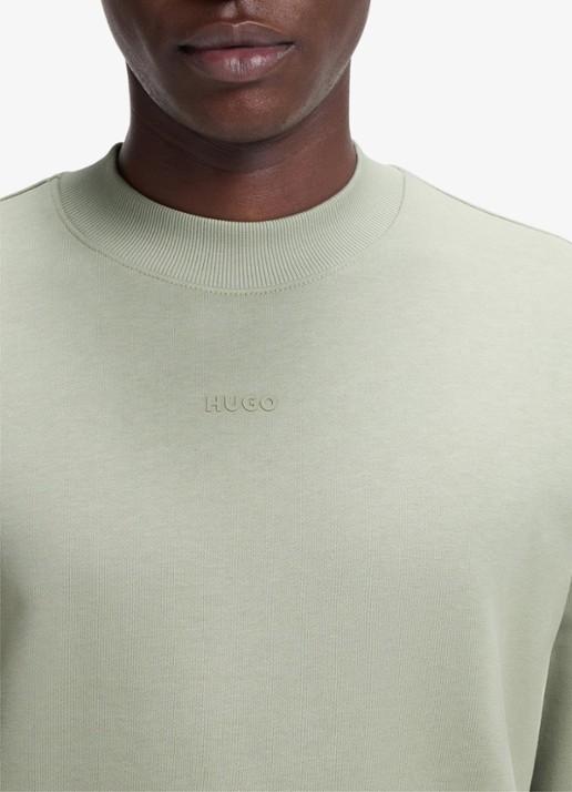 HUGO Sweater met logo - detail 5 light/pastel green-337 / groen