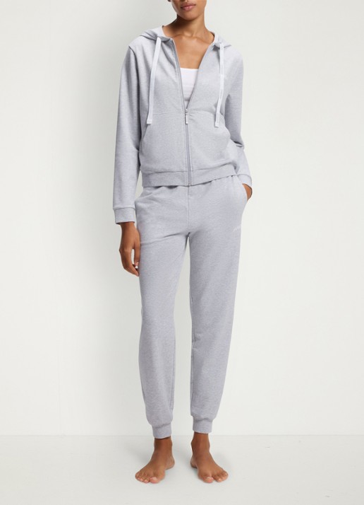 HUGO Sweatvest met capuchon - voorkant 5 grijs