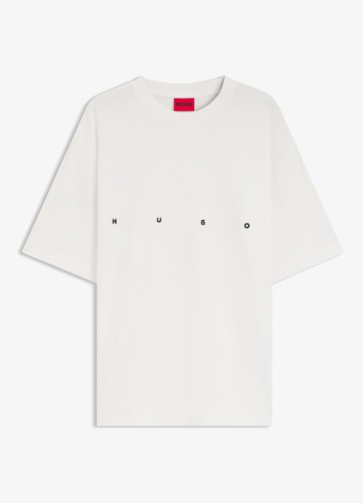 HUGO T-shirt met logo- en backprint