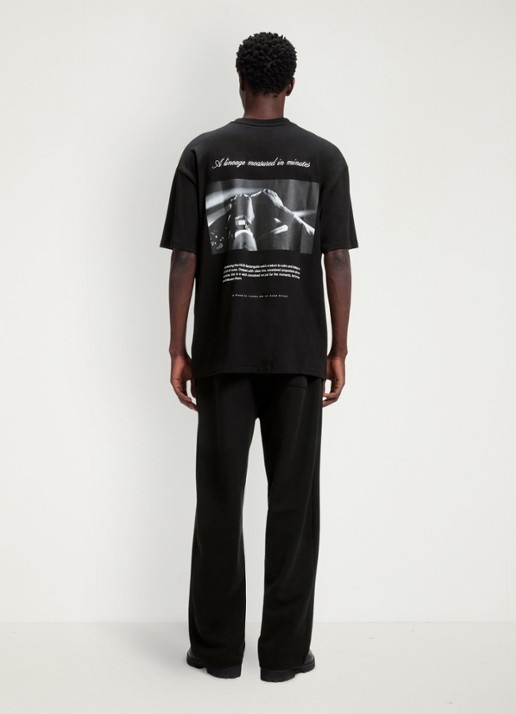 HUGO T-shirt met logo- en backprint - achterkant 3 zwart