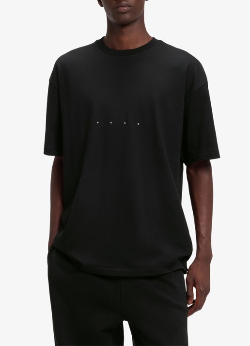 HUGO T-shirt met logo- en backprint