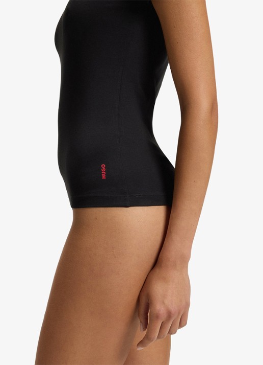 HUGO T-shirt met logo in 2-pack - detail 4 zwart