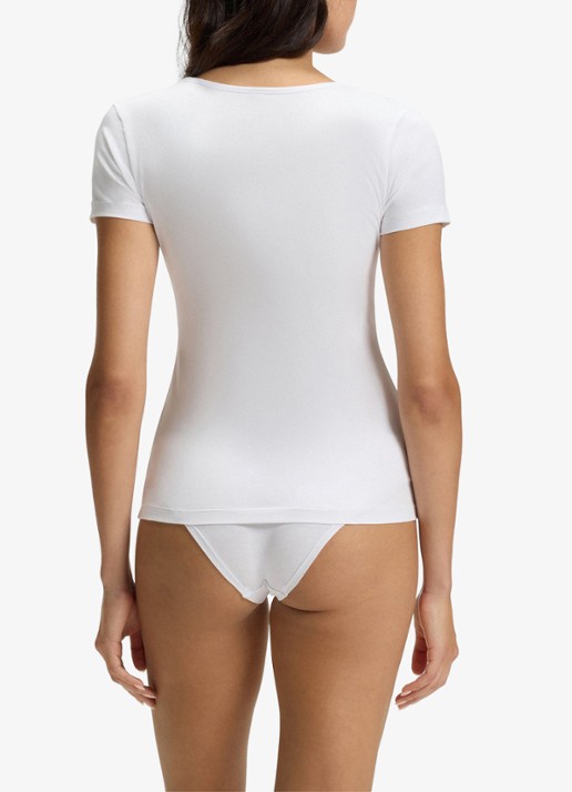 HUGO T-shirt met logo in 2-pack - achterkant wit